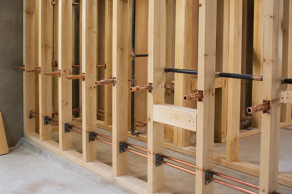 Plumbing rough-in drawings