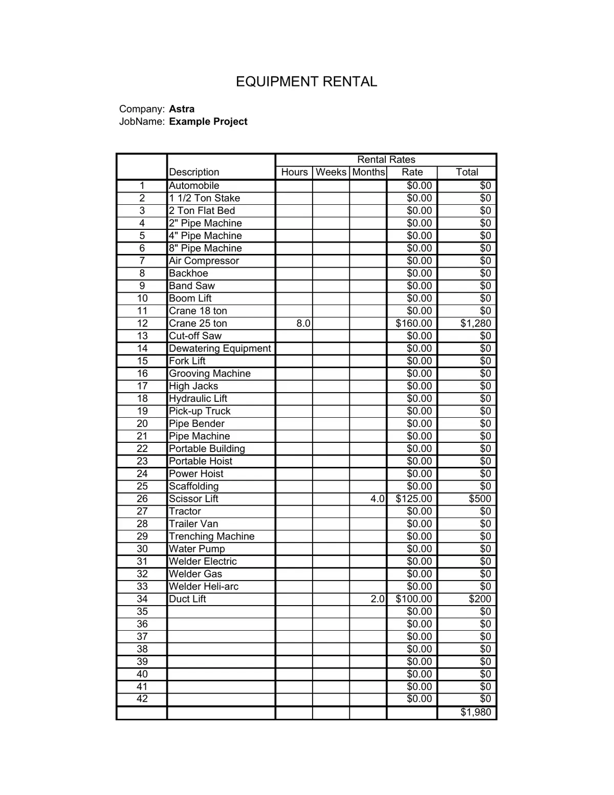 HVAC Estimating Example Project preview, page 5 of 6