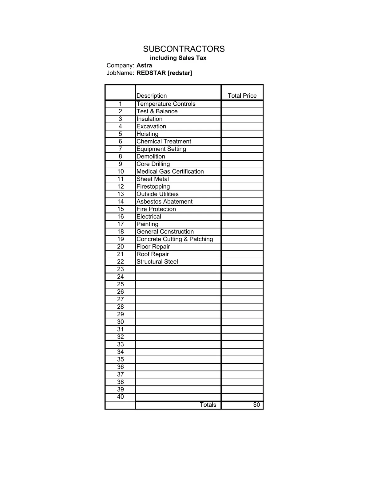 Plumbing Estimating Example Project preview, page 6 of 6